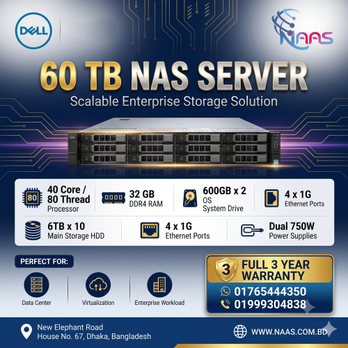 Dell 60TB NAS Server Scalable Enterprise Storage Solution